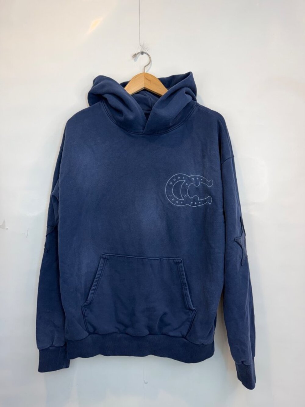 Beyonce Cowboy Carter 2025 Tour Hoodie Size Large Navy Blue Western Star
